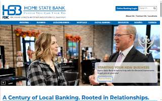 Home State Bank website