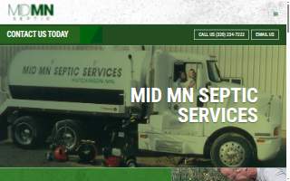 Mid Mn Septic Services of Hutchinson website