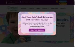 Creative Wonders Childcare website