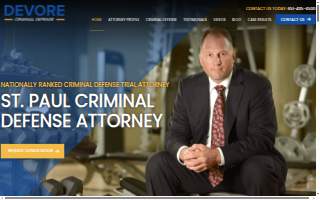 DeVore Law Office - St Paul Criminal Lawyer website