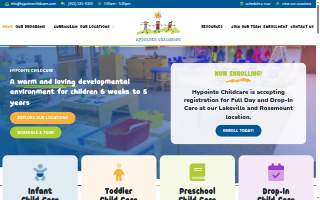 Hypointe Childcare Lakeville website