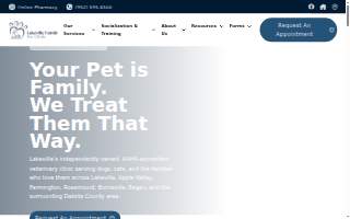 Lakeville Family Pet Clinic website