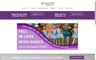 Next Step Dance Studio website