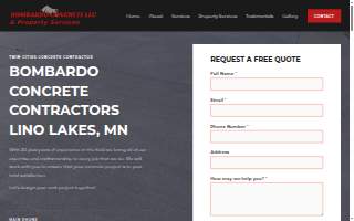 Bombardo Concrete LLC website