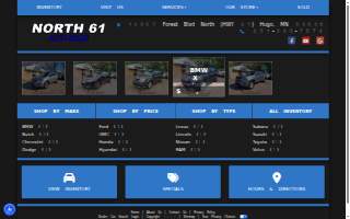 North 61 Auto Sales of Hugo website