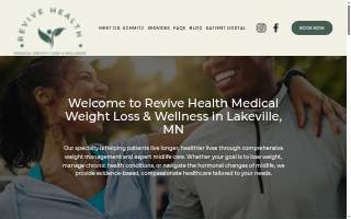 Revive Health Medical Weight Loss & Wellness of Hugo website