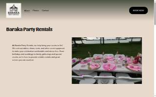 Baraka Party Rentals of Mankato website