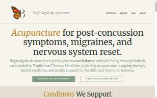 Begin Again Acupuncture LLC website
