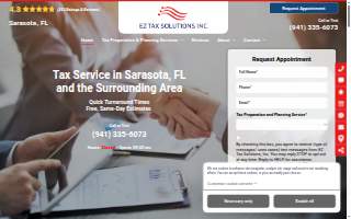 Ez Tax Solutions website