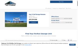 Highway 14 Storage website