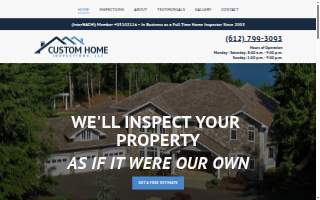 Custom Home Inspections, LLC website