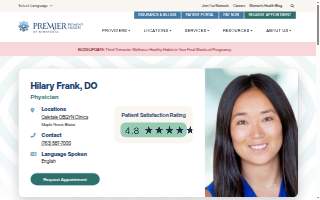 Hilary Frank, DO website