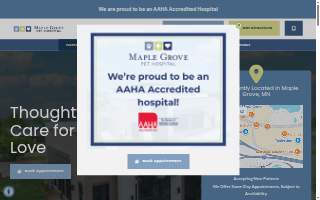 Maple Grove Pet Hospital website