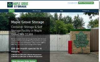 Maple Grove Storage website