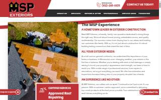 MSP Exteriors website