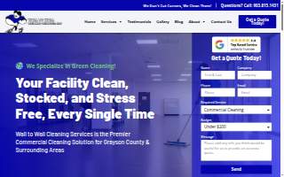 Wall to Wall Cleaning Services website
