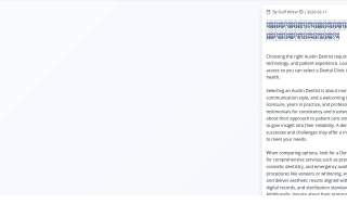 Austin Dental Associates website
