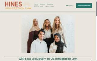 Hines Immigration Law, PLLC of Maplewood website