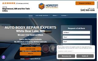 Horizon Auto and Collision website