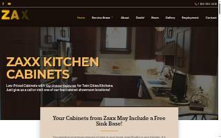 Zaxx Cabinets - Satellite Office and Showroom website