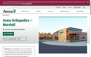 Avera Orthopedics — Marshall website