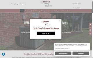 Hart's Heating & Refrigeration website