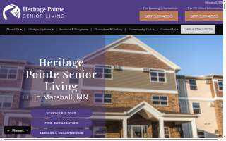 Heritage Pointe Senior Living website