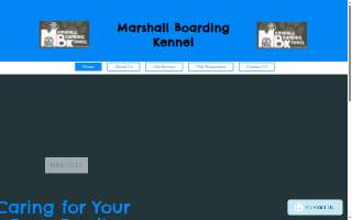 Marshall Boarding Kennel website