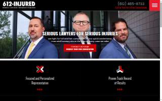 612 INJURED Injury & Accident Lawyers of Minneapolis website