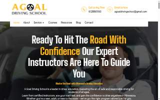 A goal driving school website