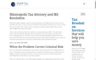 CLAW Tax Group of Minneapolis website