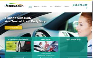 Hagen's Auto Body website
