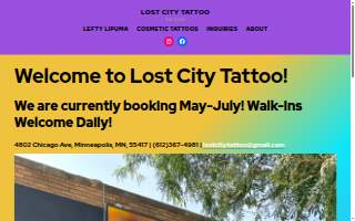 Lost City Tattoo website