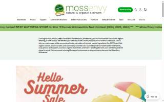 Moss Envy: Natural & Organic Bedroom website