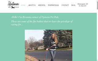 Uptown Pet Pals website
