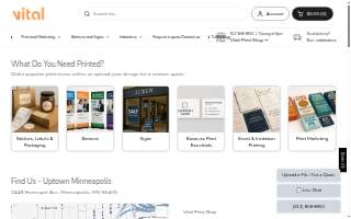 Vital Print Press website