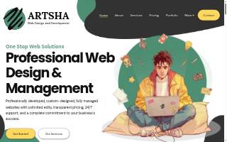 ARTSHA Web Design & Development website