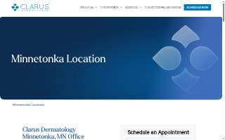 Clarus Dermatology of Minnetonka website