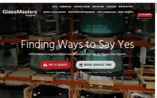 Glass Masters Auto Glass website