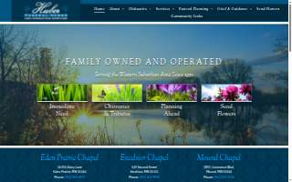 Huber Funeral Homes & Cremation Services website