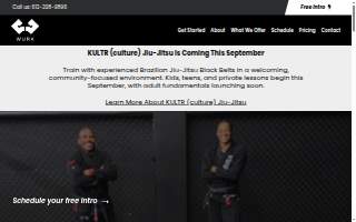 Wurk Gym website