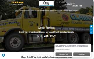 Clark's Excavating & Septic Pumping website