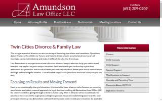 Amundson Law Office LLC website