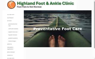 Highland Foot & Ankle Clinic website