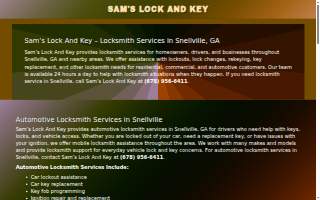 Sams Lock & Key website