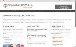Swaray Law Office of Mounds View website