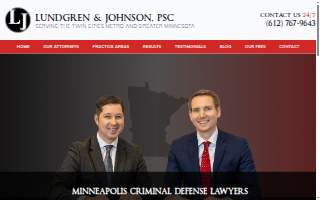 Lundgren & Johnson, PSC, Criminal Defense Attorneys of New Brighton website