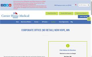 Corner Home Medical-Corporate Office (No Retail) website