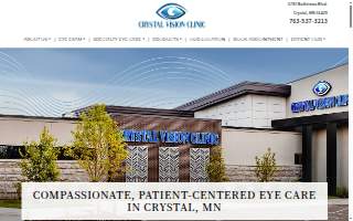 Crystal Vision Clinic website