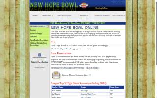 New Hope Bowl website